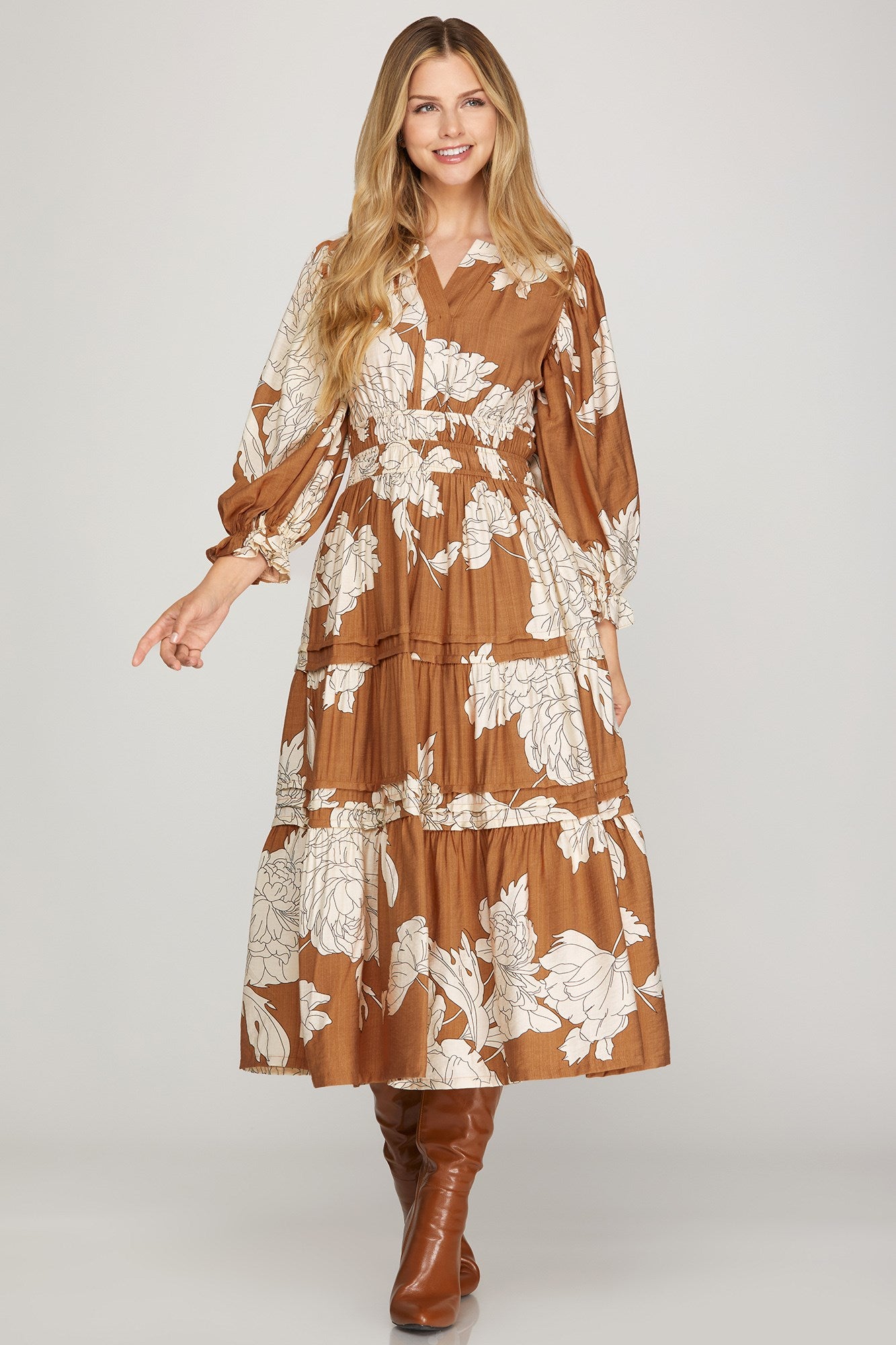 Caramel Midi Dress