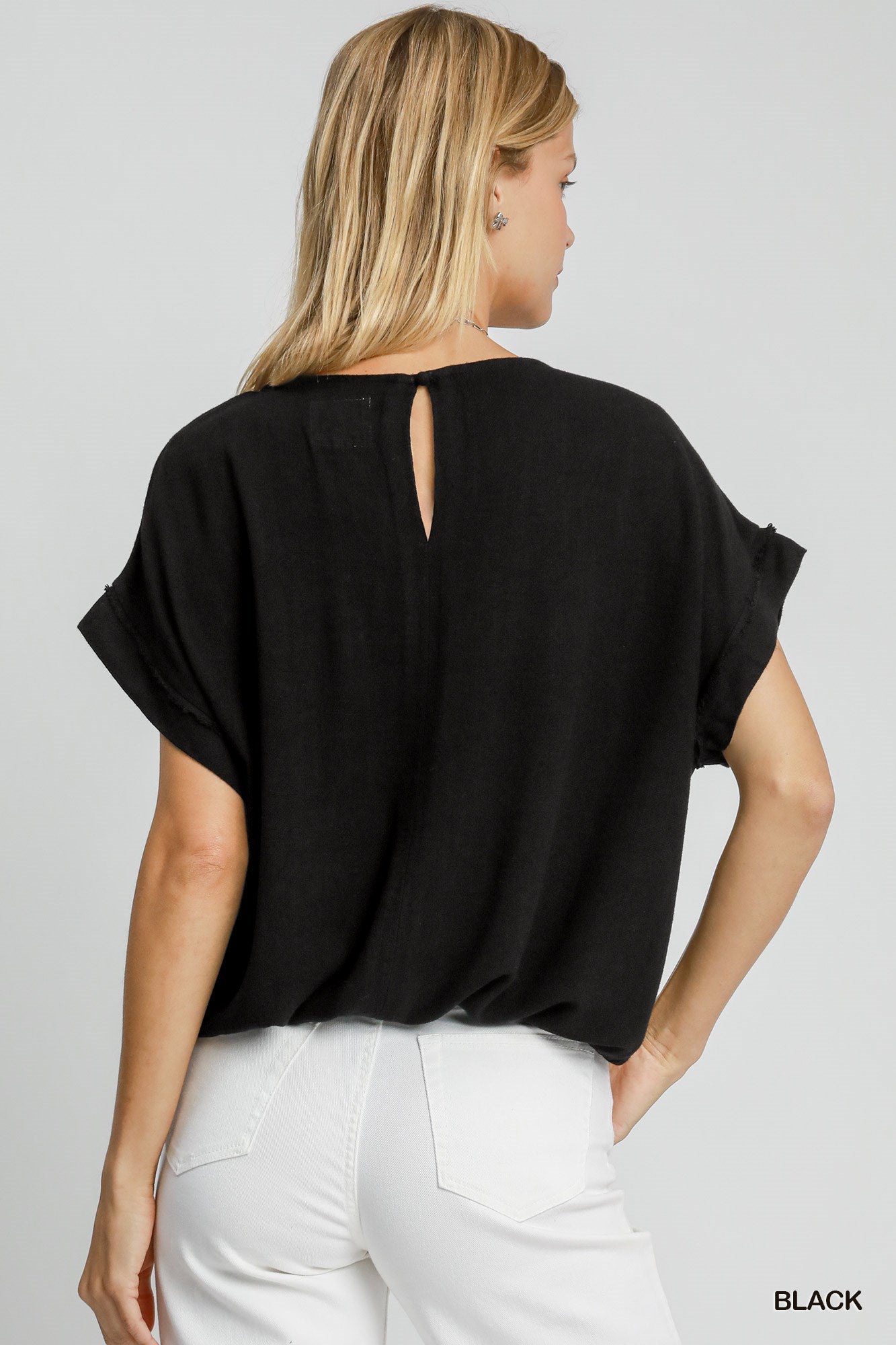 Black Short Sleeve Top
