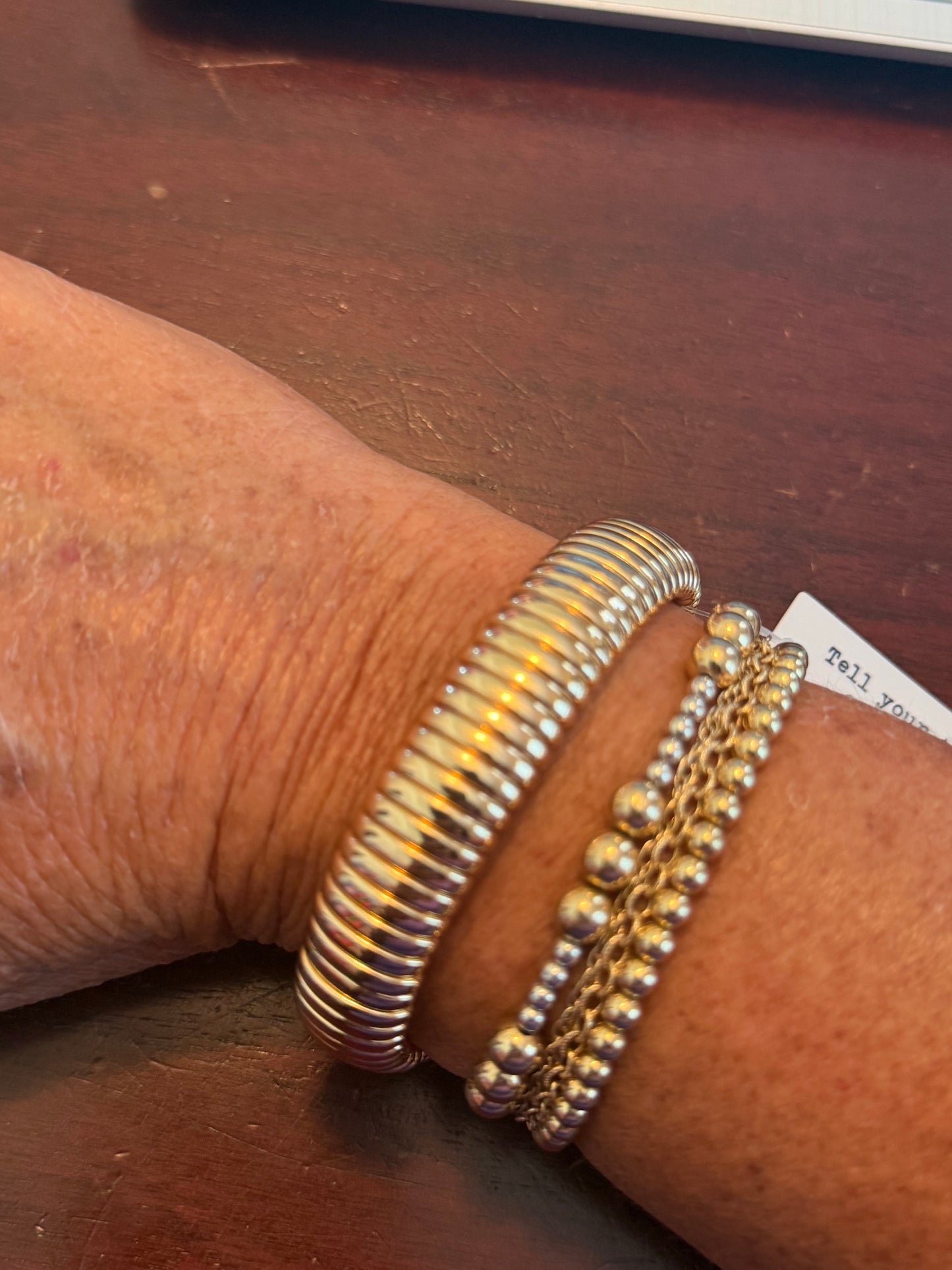 Lainey Stretchy Gold Bracelet