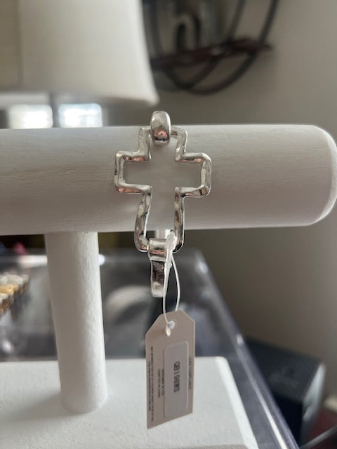 Silver Cross Bracelet
