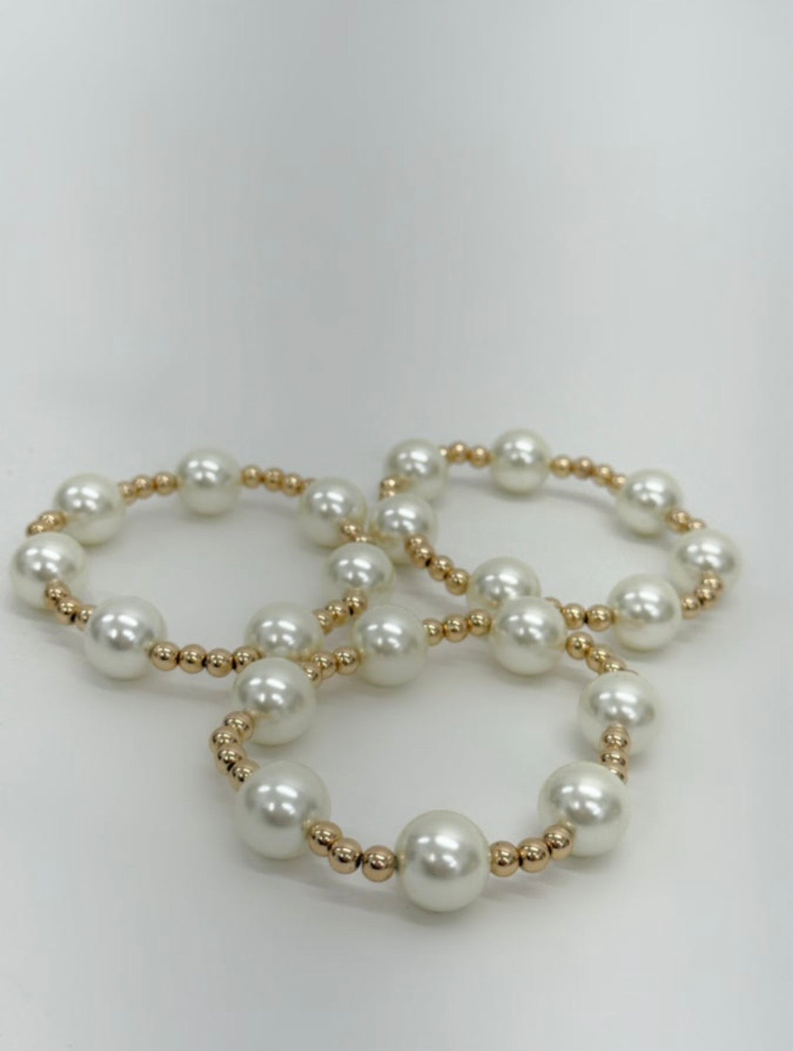 3 Row Pearl Mixed Bracelet