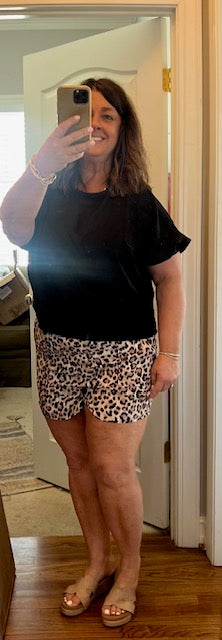Mocha Animal Print Shorts
