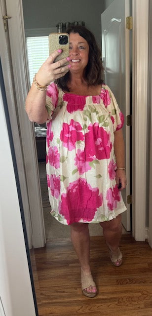 Floral Watercolor Dress