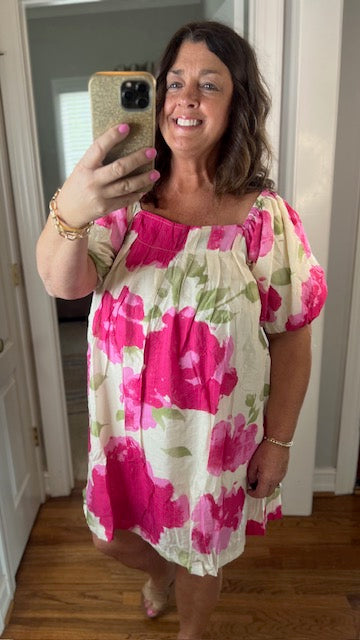 Floral Watercolor Dress