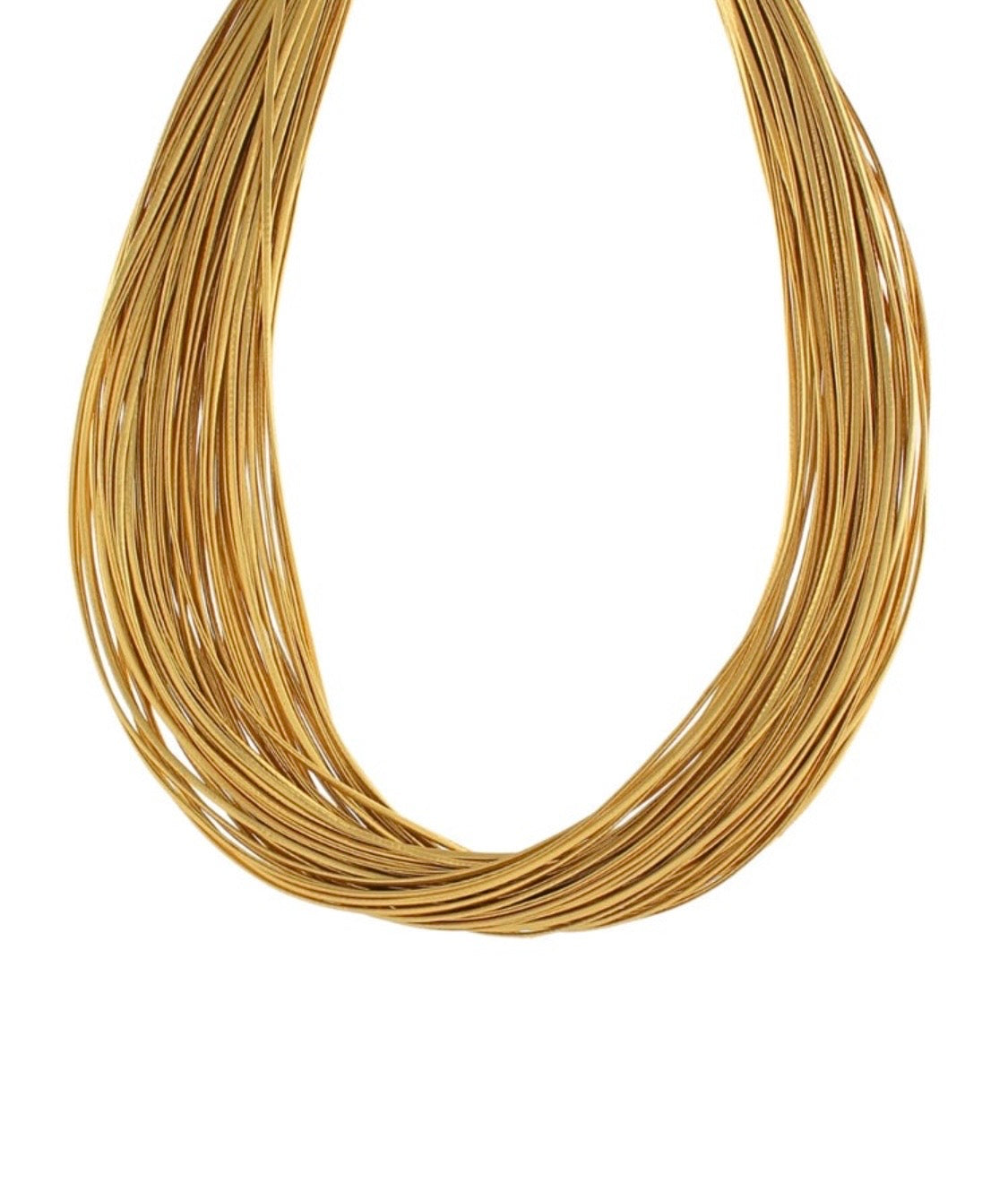 Multi Layered Thin Rope Necklace-Gold