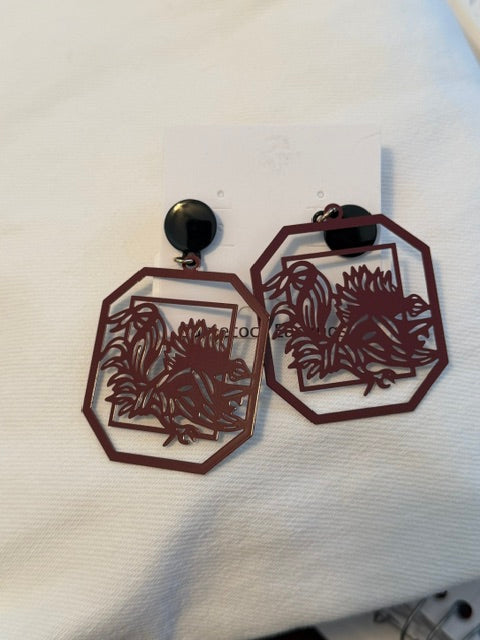 Gamecock Earrings