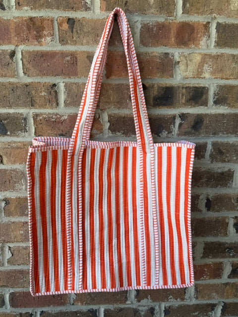 Orange Stripe Bag-Large