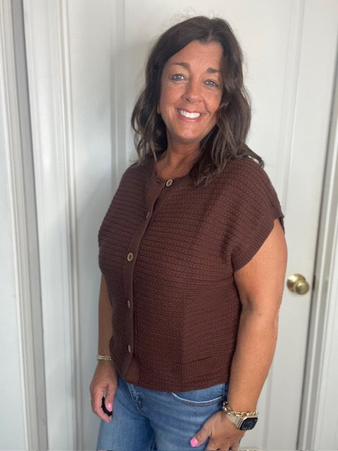 Brown Sweater Top
