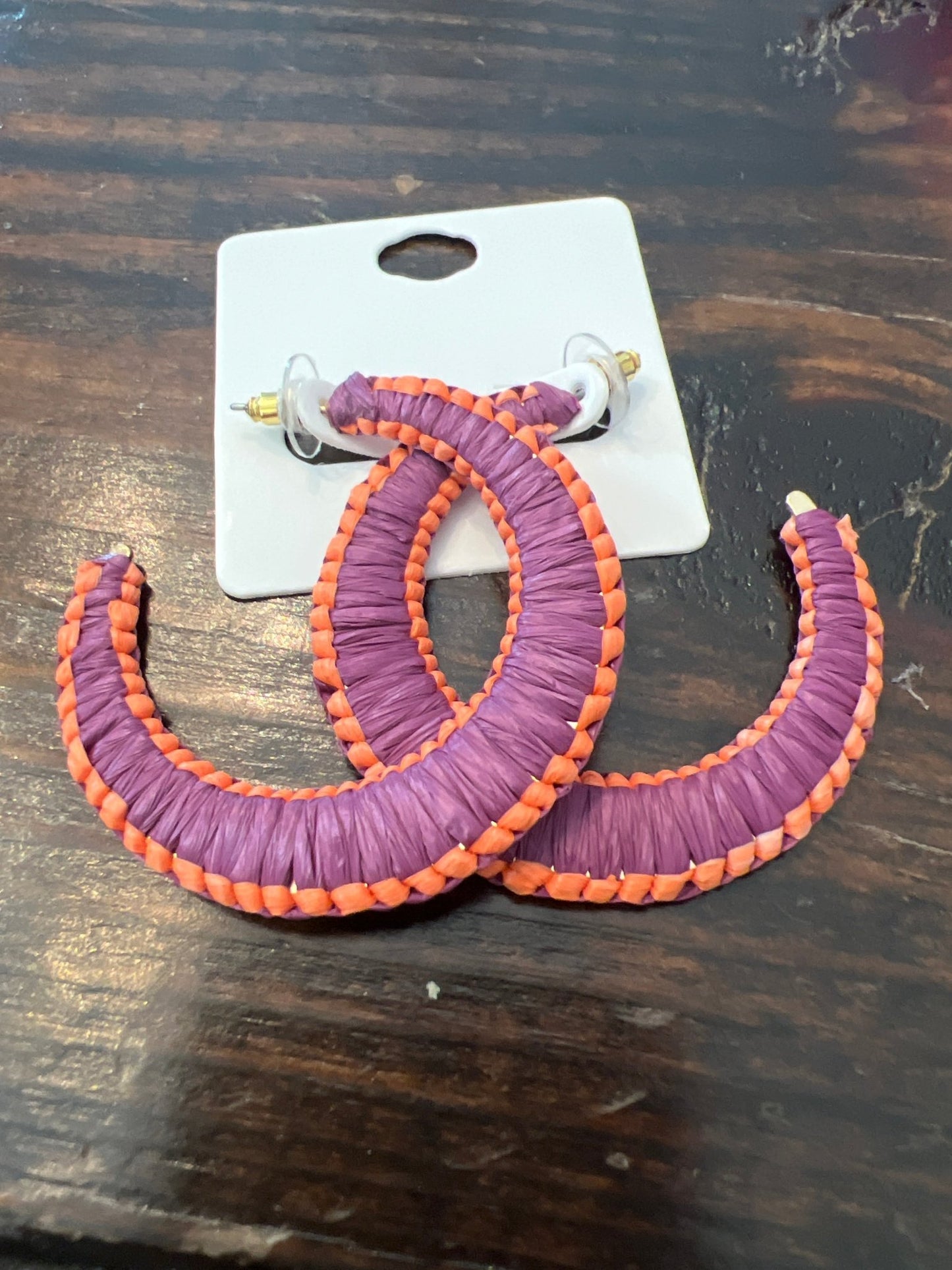 Purple & Orange Earrings - Simply Pink Boutique