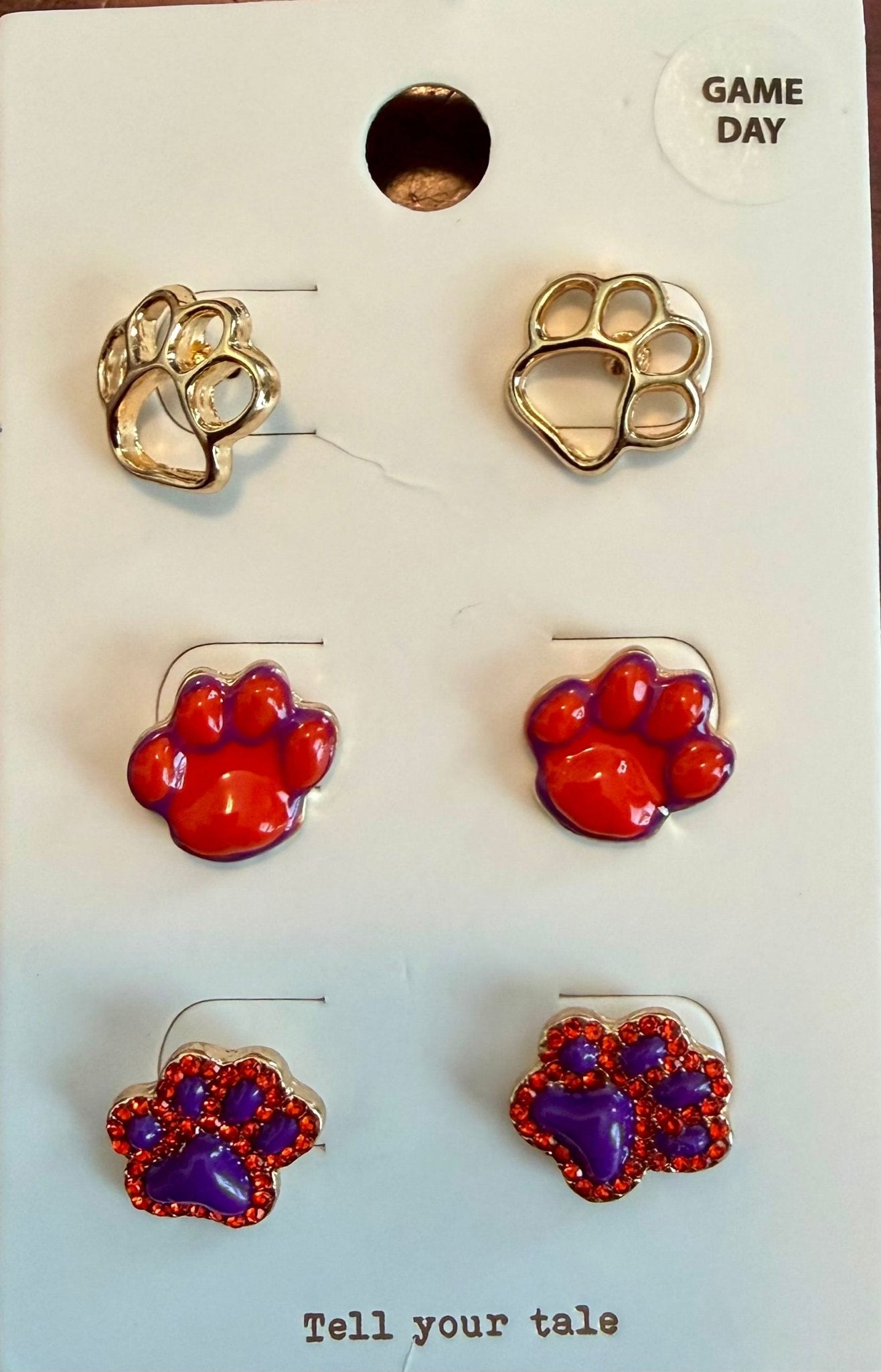 Set of 3 Earrings-Gameday - Simply Pink Boutique