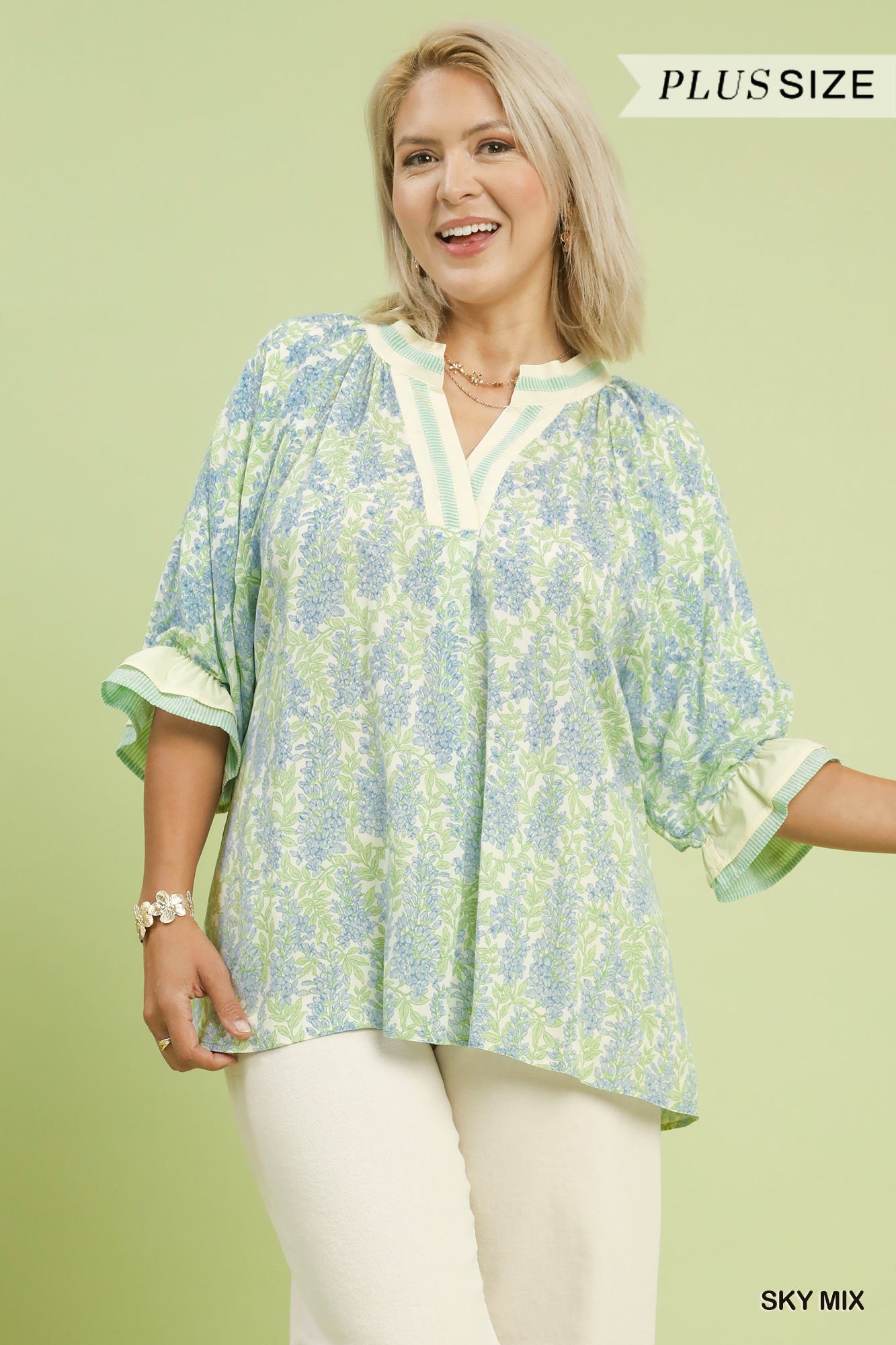 Spring Burst V Neck Top - Simply Pink Boutique