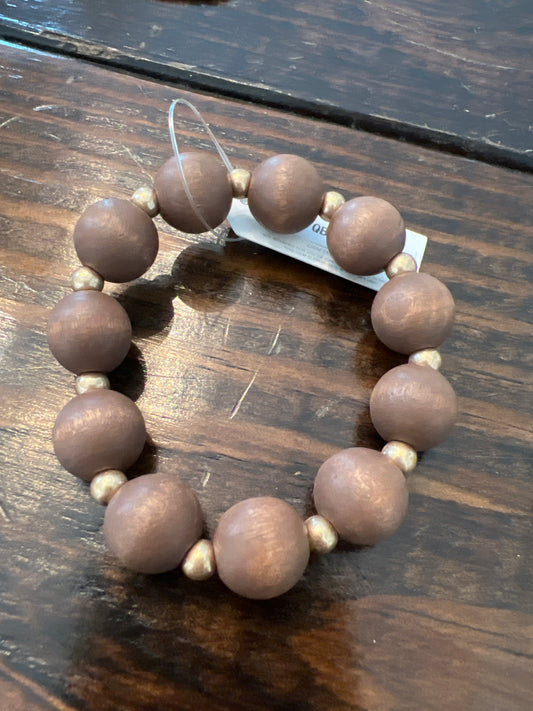 Brown beaded bracelet