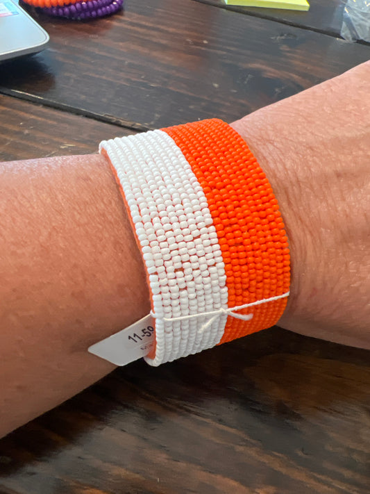 Orange & white bracelet