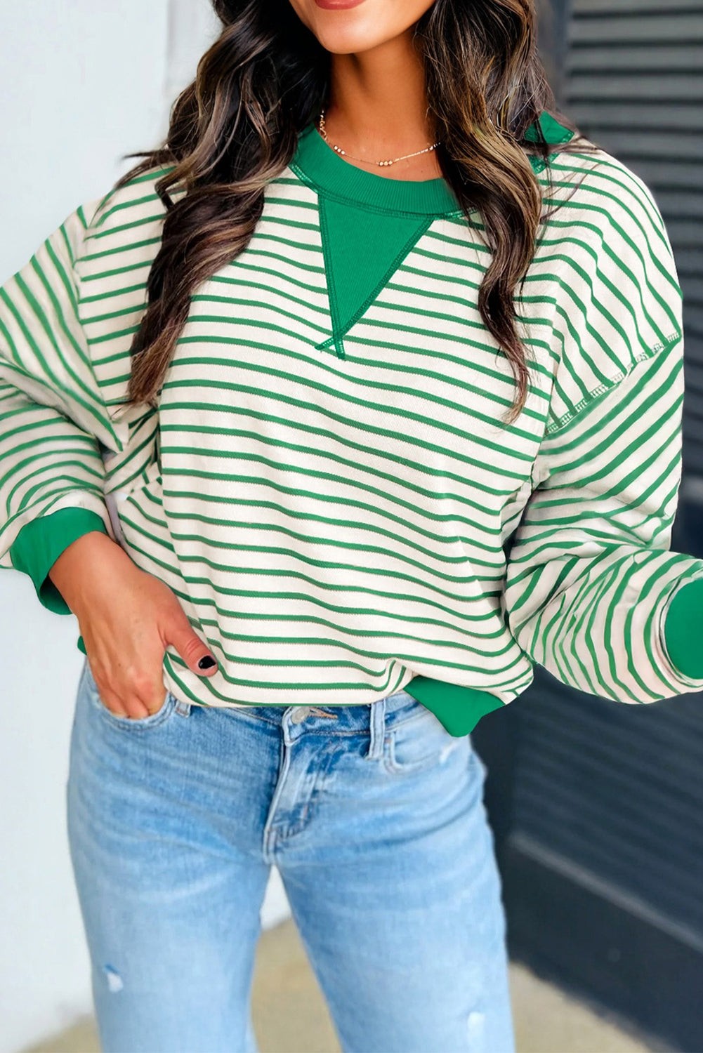 Green Stripe Long Sleeve