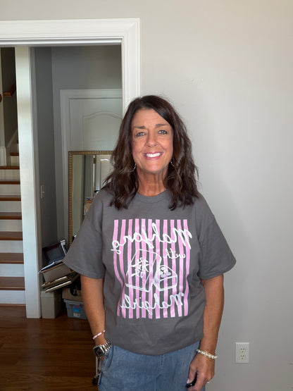Mahjong Mahgirls T shirt-charcoal