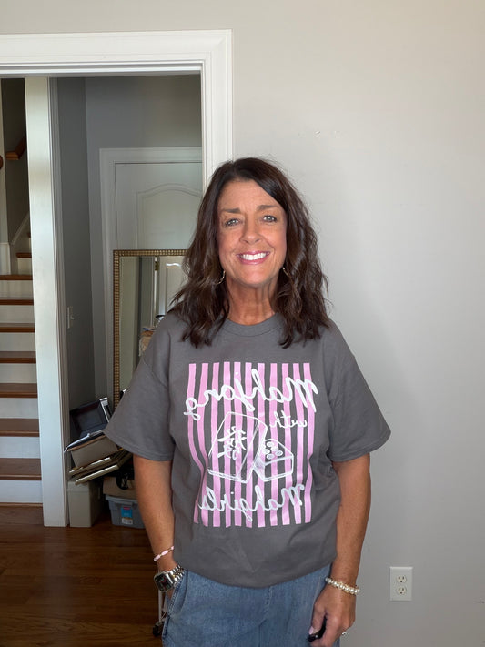 Mahjong Mahgirls T shirt-charcoal