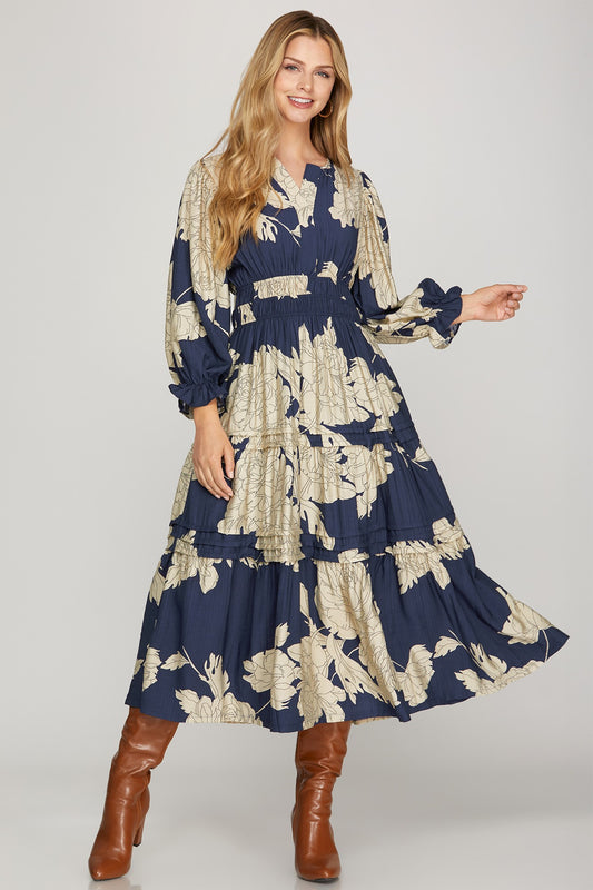 Navy Midi Dress