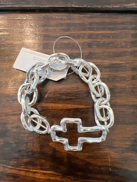Silver Bracelet With Cross