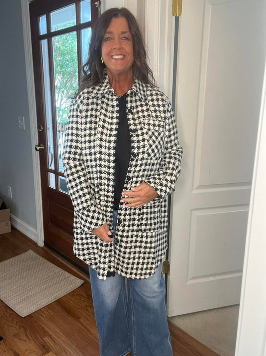 Gingham Printed Shacket