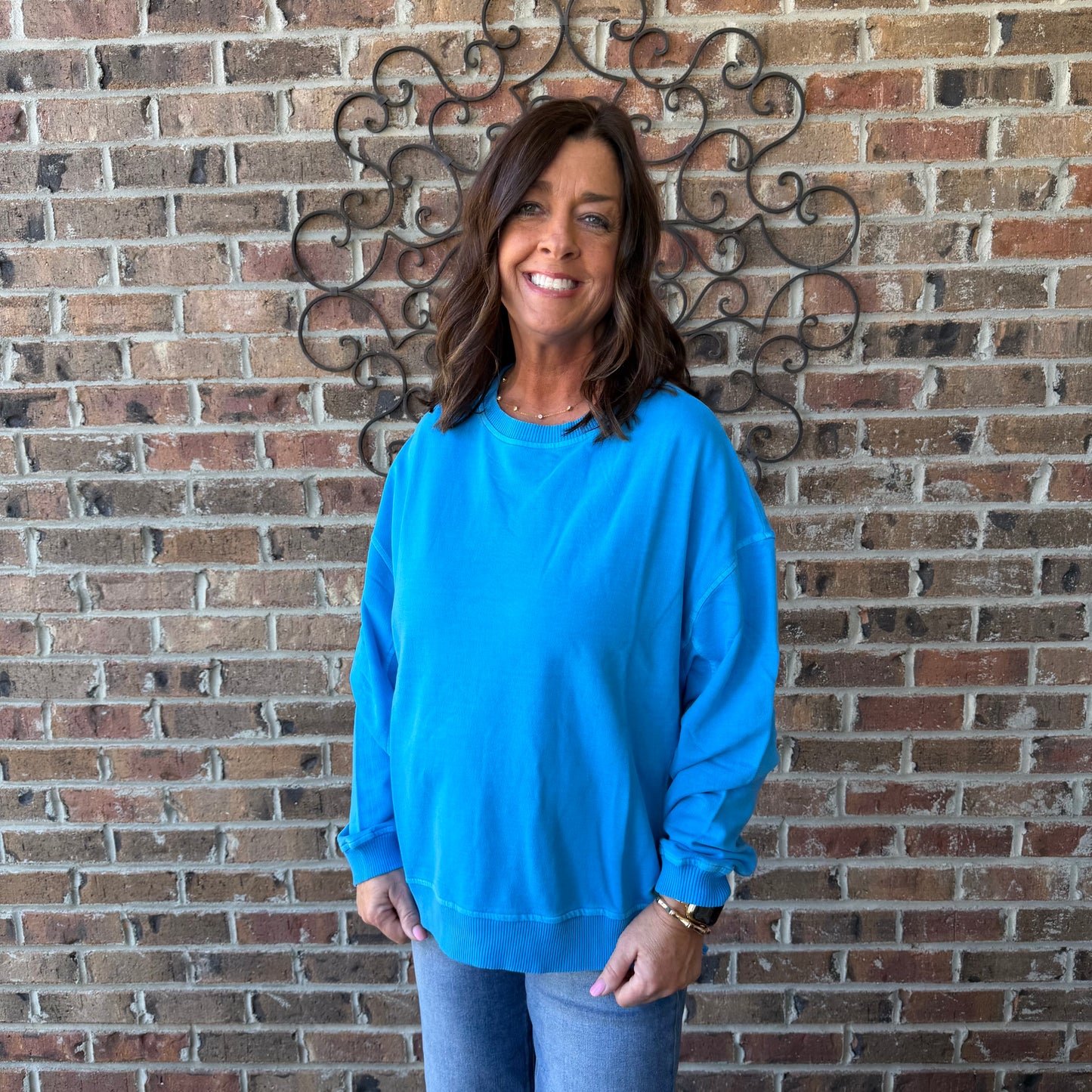 Ocean Blue Pullover