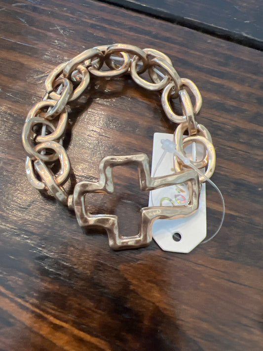 Gold Bracelet with Cross