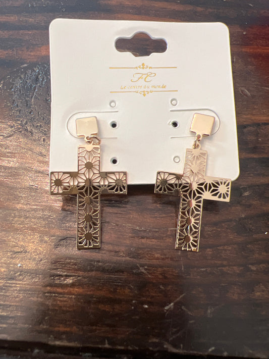Gold earrings