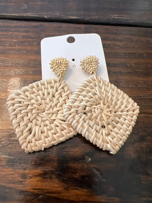 Rattan Earrings