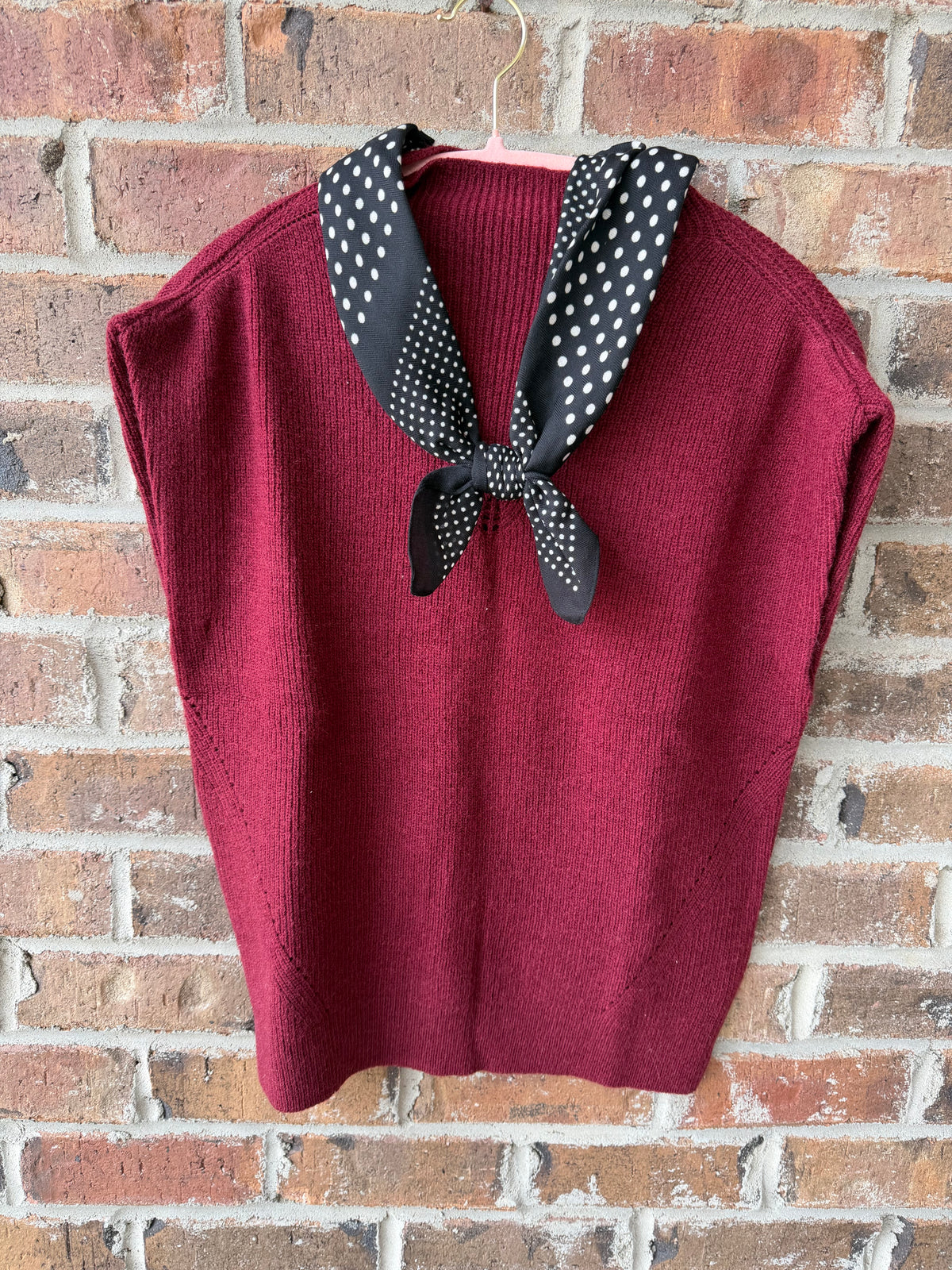 Burgundy Soft Knit Sweater Vest