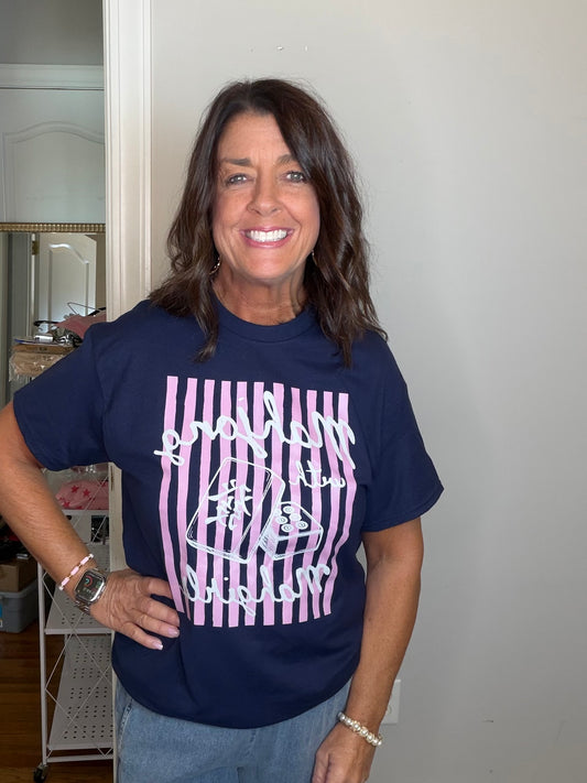 Mahjong Mahgirls T shirt-Navy