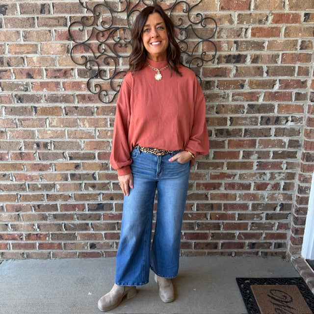 Cloudy Knit Mock Neck Pullover