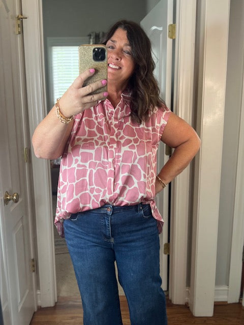 Light Mauve Sleeveless Blouse