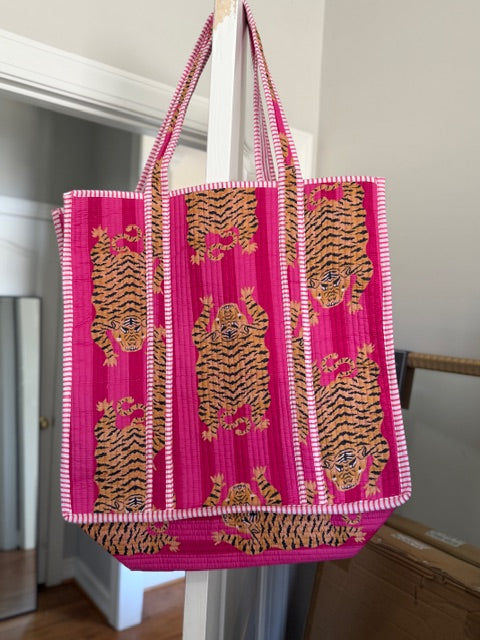Bag #136 XL Pink Background with Tigers PREORDER ONLY