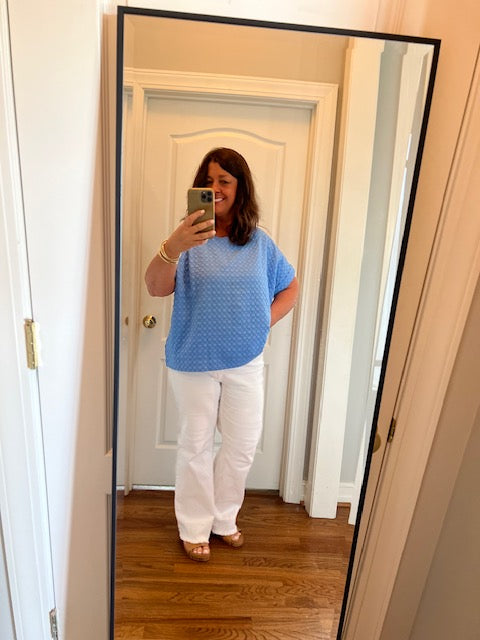 White Pants with Frayed Cutoff Hem