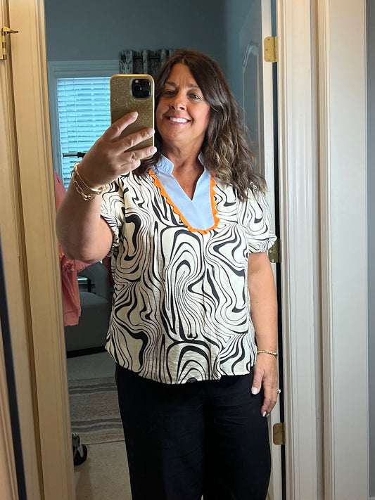 Zebra Print Blouse