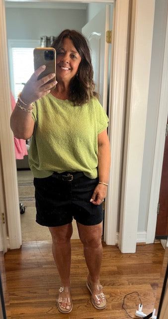Green Lightweight Sweater Top