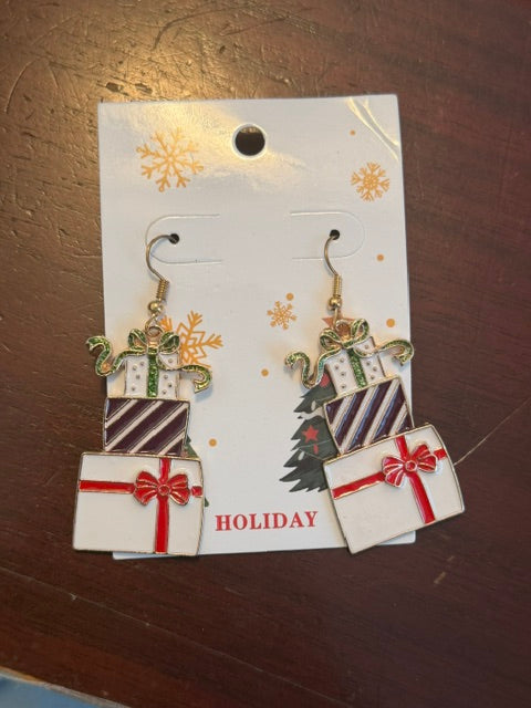 Christmas Gift Box Earrings