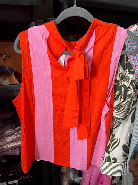 Striped Top with Bow in Back