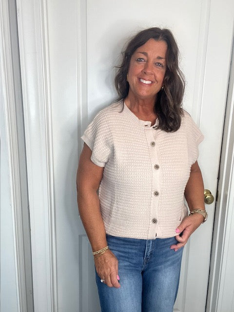 Beige Sweater Top