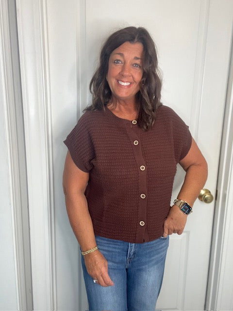 Brown Sweater Top