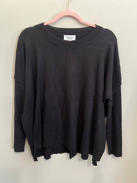 Black Long Sleeve Sweater Top