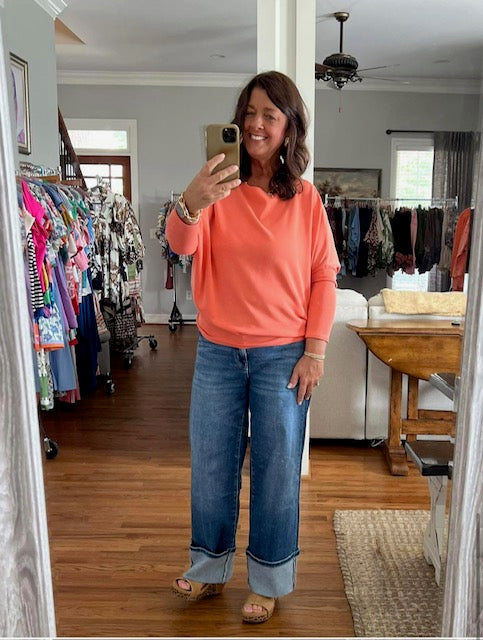 90's Vintage Cuffed Flare Jeans