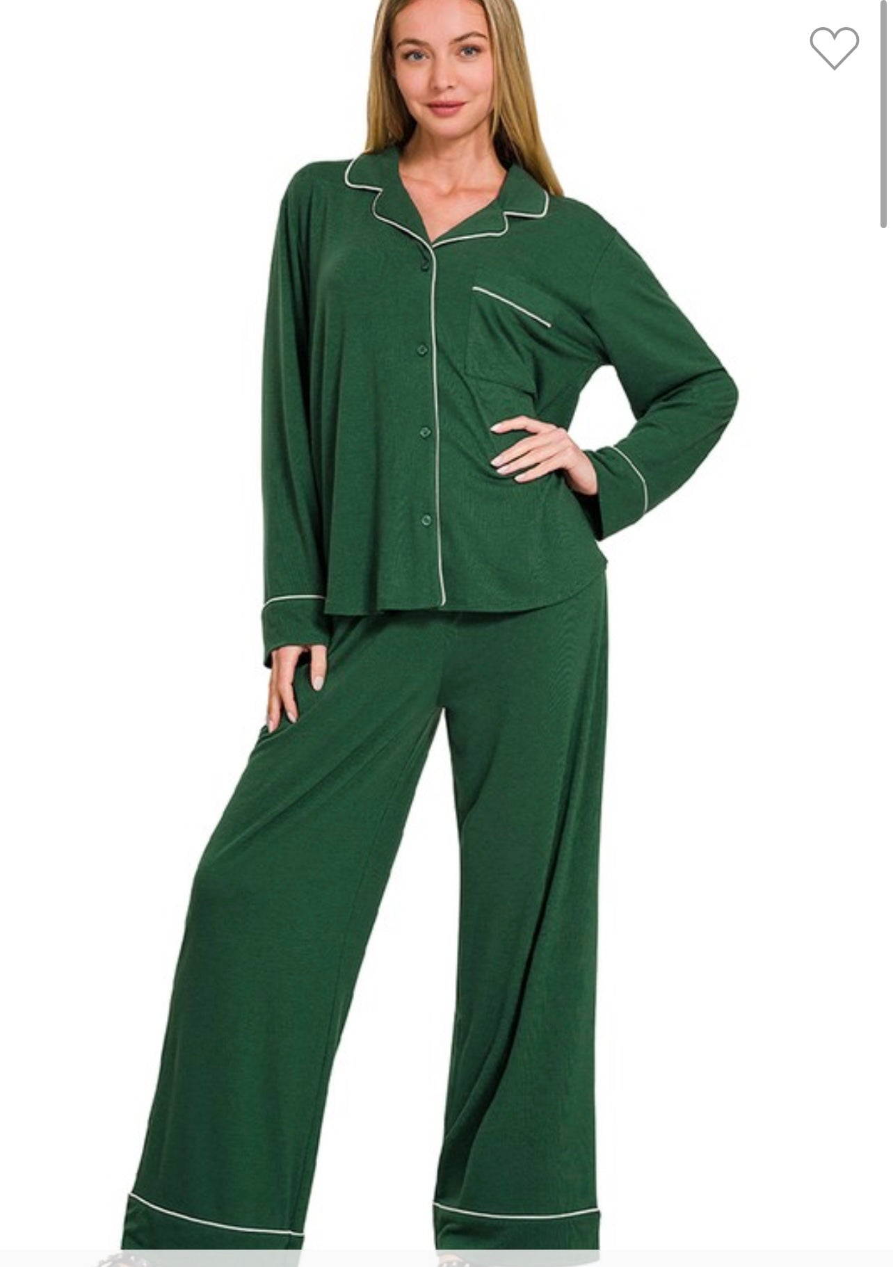 Green Soft Touch Pajama Set