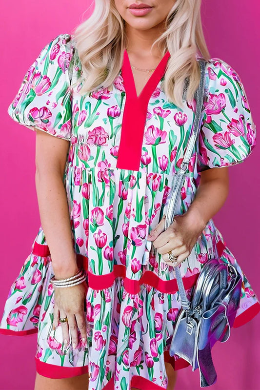 Rose Red Tulip Dress