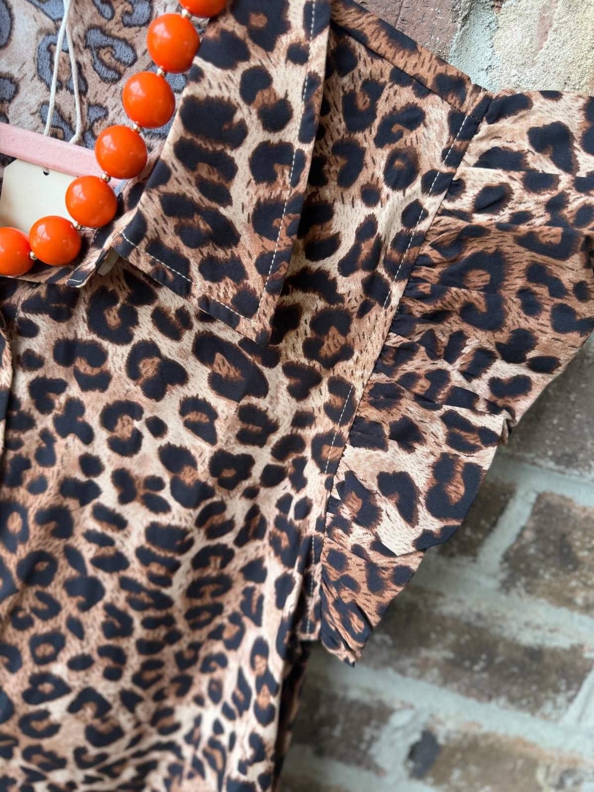 Animal Print Puff Sleeve Midi Dress - Simply Pink Boutique