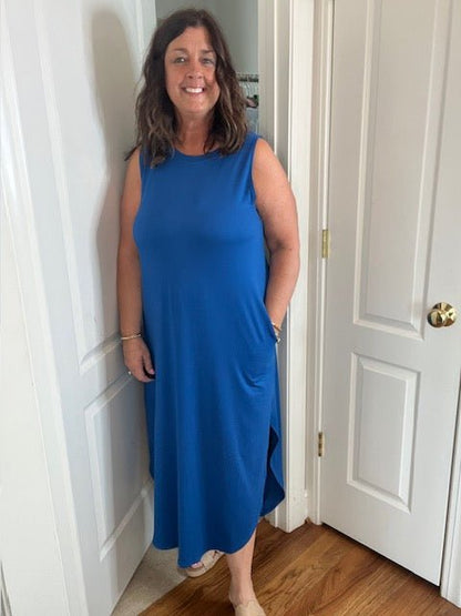 Blue Must Have Maxi Dress - Simply Pink Boutique