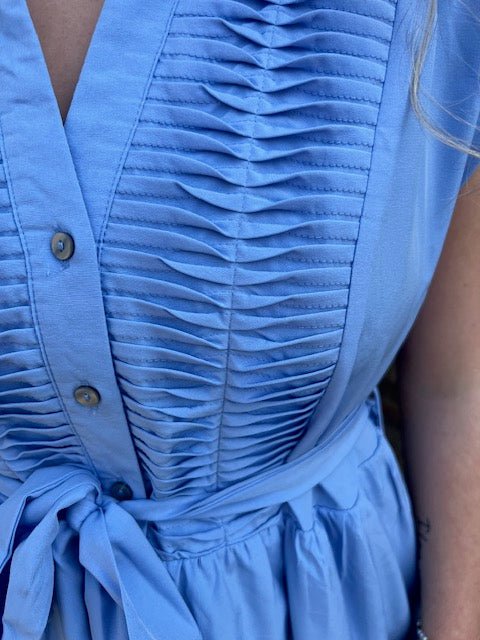 Chambray Midi Dress - Simply Pink Boutique
