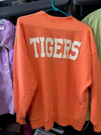 Clemson Knit Sweatshirt - Simply Pink Boutique