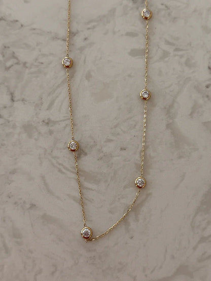 Diamond Dainty Necklace - Simply Pink Boutique
