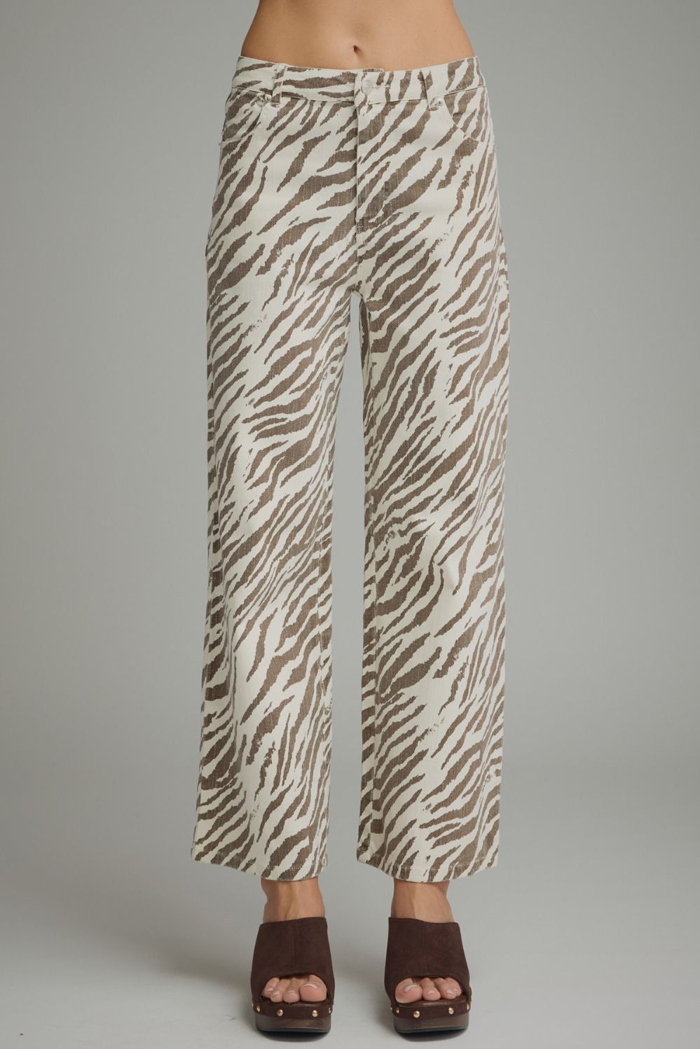 Zebra Print Wide Leg Pant
