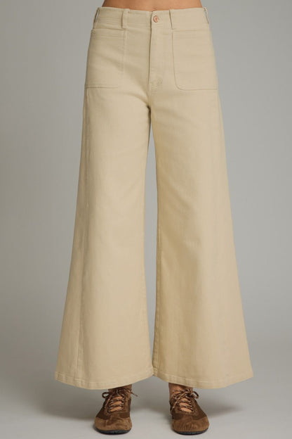 Off White Wide Leg Pants